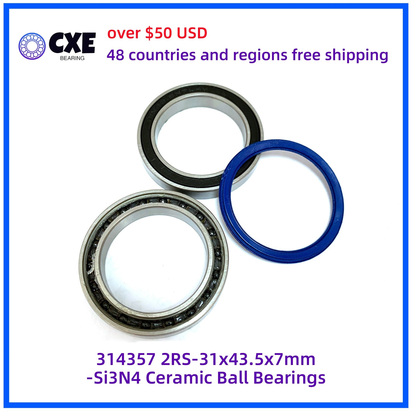 314357 2RS-31x43.5x7mm-Rolamentos de cerâmica Si3N4