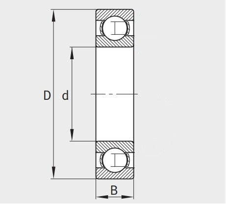 R6 ZZ 9.525x22.225x7.144mm Ball Bearings