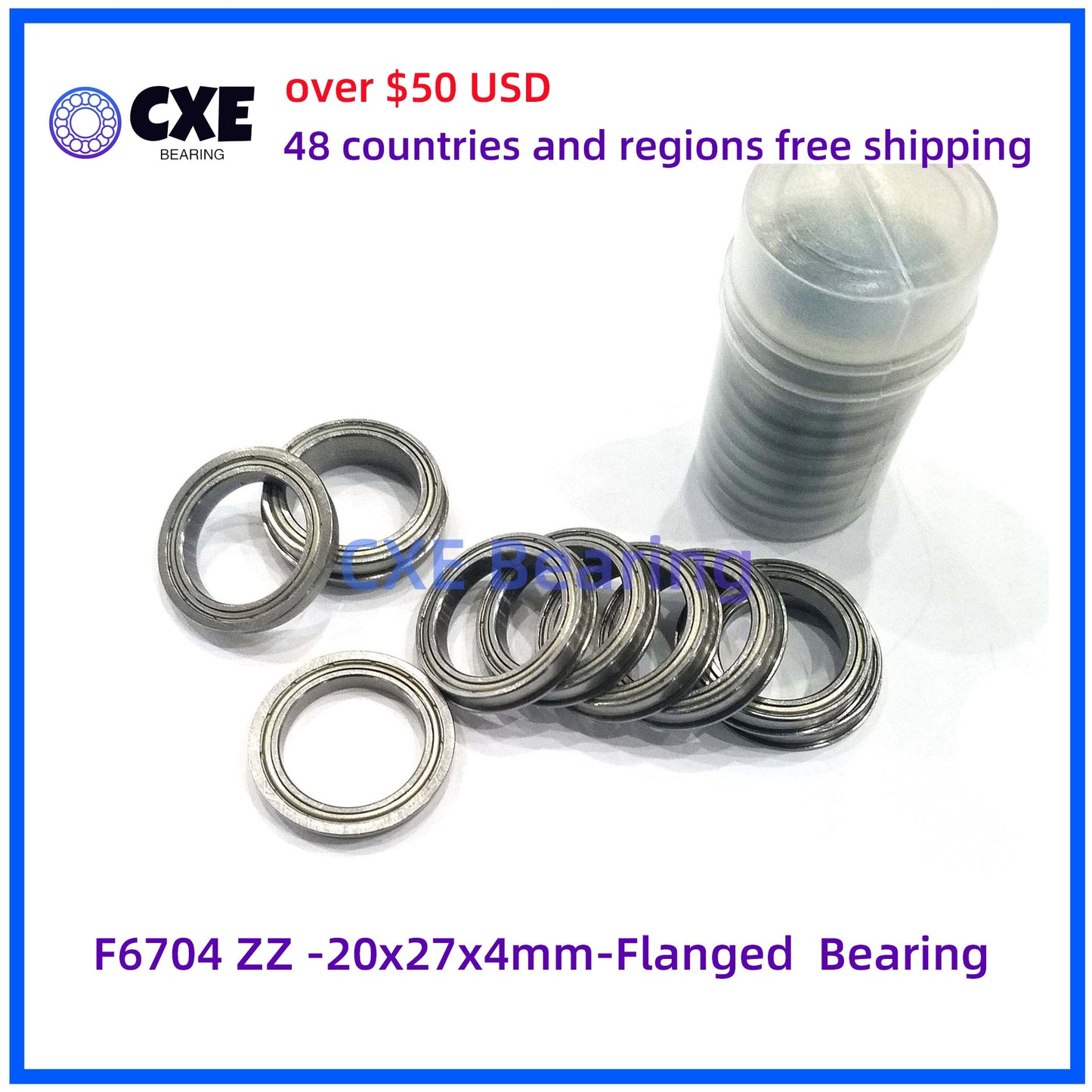 F6704 ZZ -20x27x4mm-Flanged Bearing