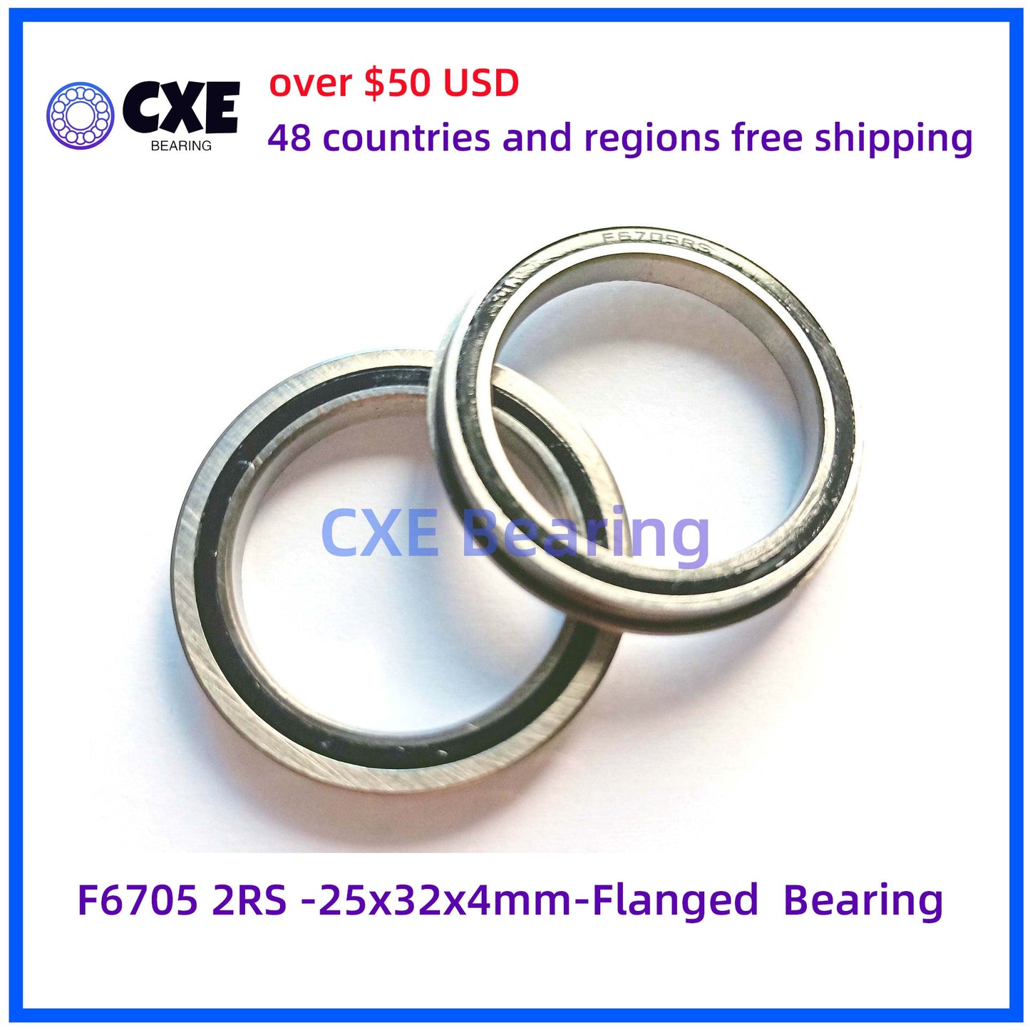 F6705 2RS -25x32x4mm-Flanged Bearing