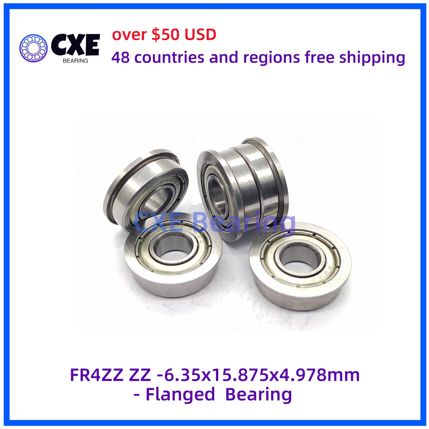 FR4ZZ ZZ -6.35x15.875x4.978mm- Rolamento Flangeado