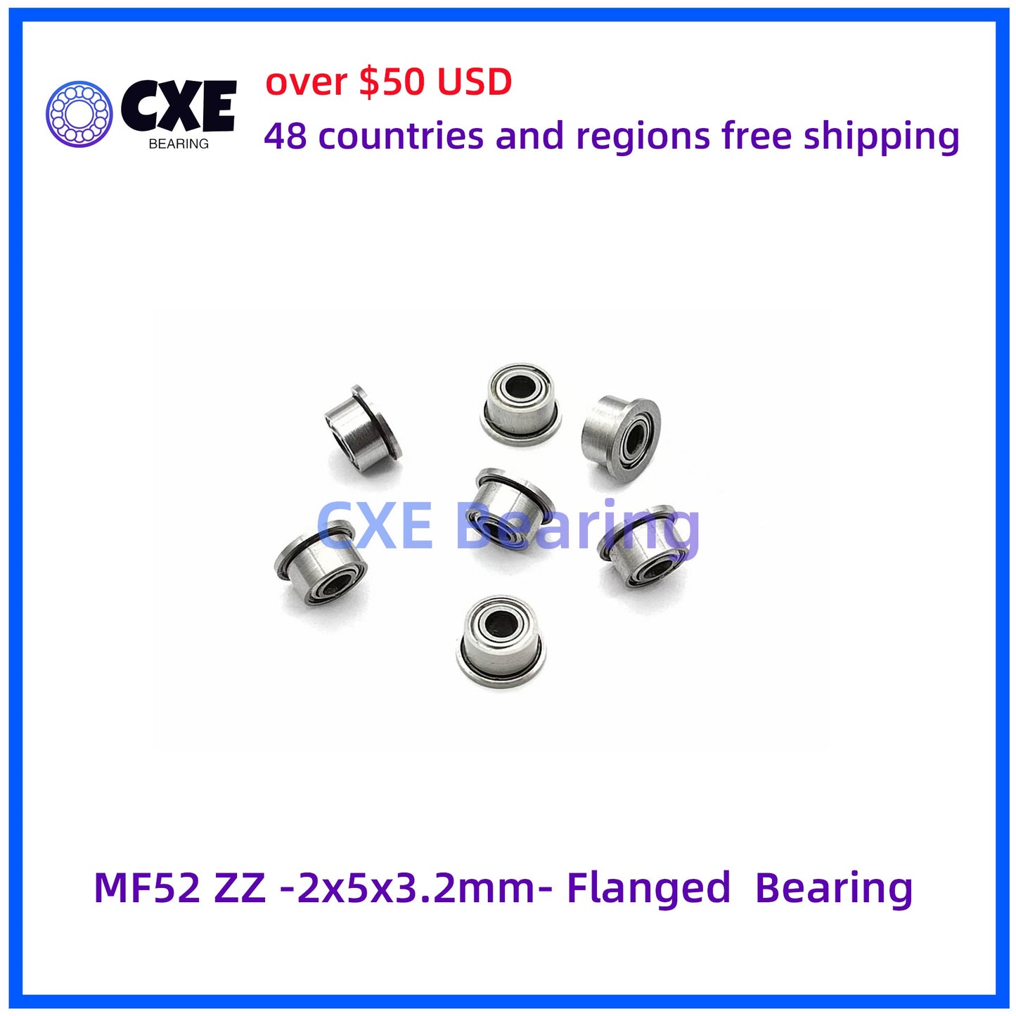 MF52 ZZ -2x5x3.2mm- Rolamento Flangeado
