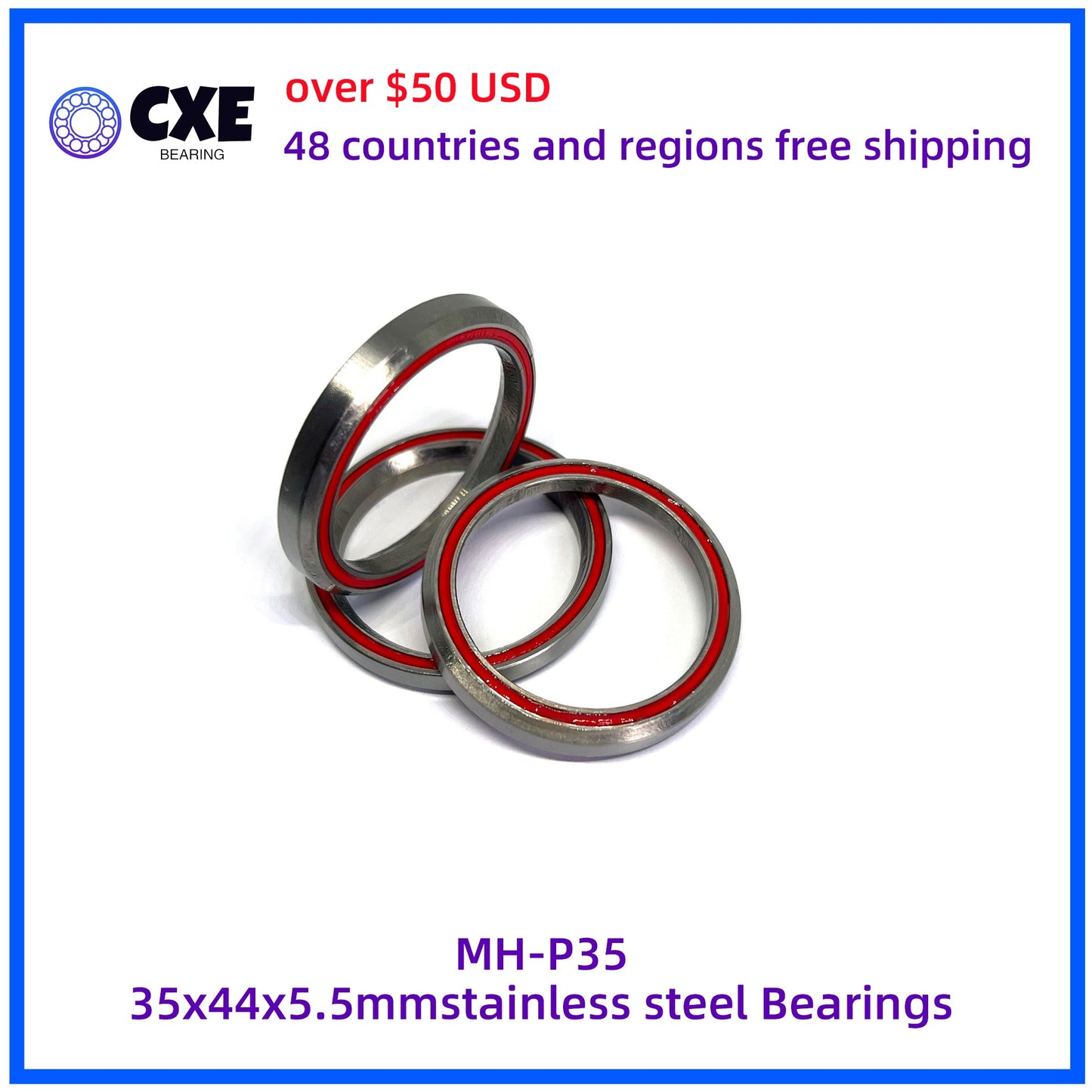 MH-P35 -AC3544 -35x44x5.5mm stainless steel Bicycle bearings