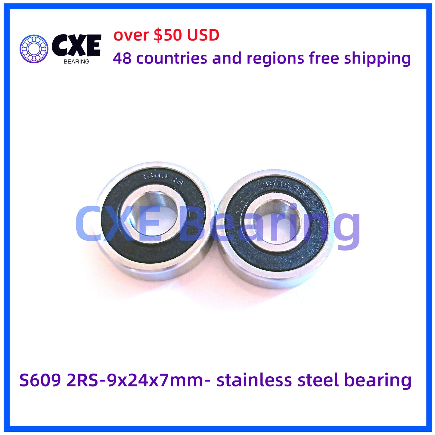 S609 2RS-9x24x7mm- Vòng bi thép không gỉ