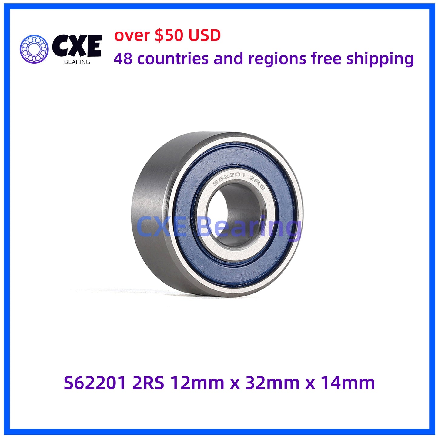 S62201 2RS 12mm*32mm*14mm Vòng bi thép không gỉ