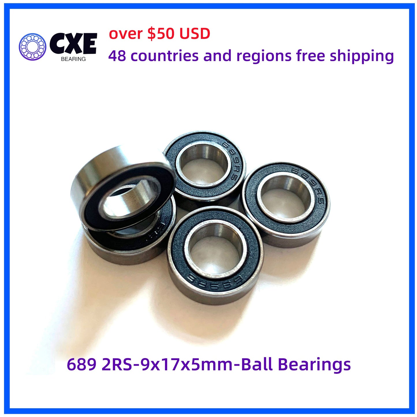 689 2RS-9x17x5mm-Ball Bearings