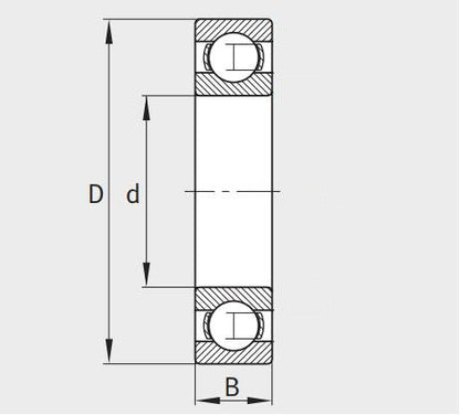 R6 ZZ 9.525x22.225x7.144mm Ball Bearings