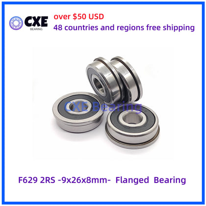 F629 2RS -9x26x8mm-  Flanged  Bearing
