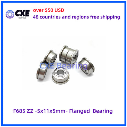 F685 ZZ -5x11x5mm- Flanged  Bearing