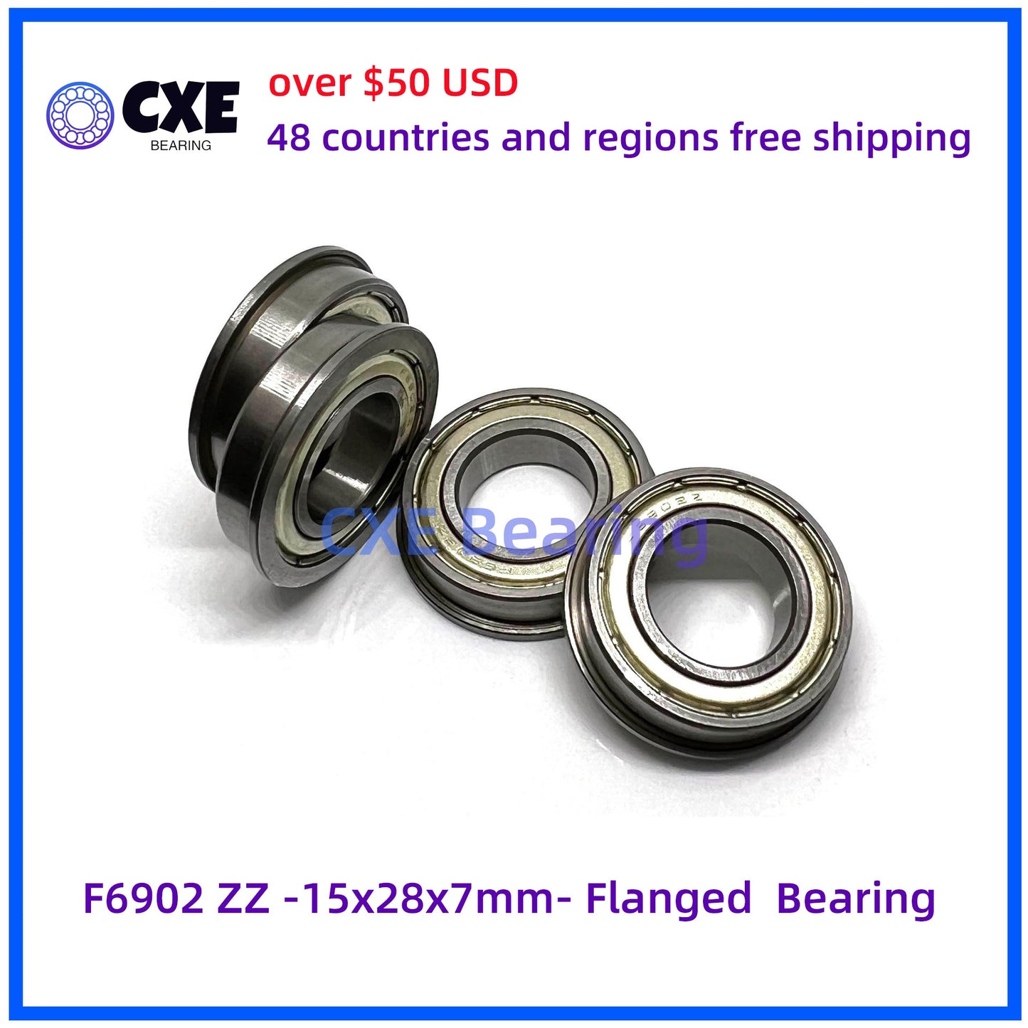 F6902 ZZ -15x28x7mm- Rolamento Flangeado