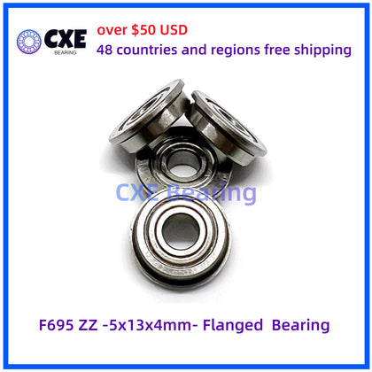 F695 ZZ – 5x13x4mm Flanged Ball Bearing | CXE Bearing