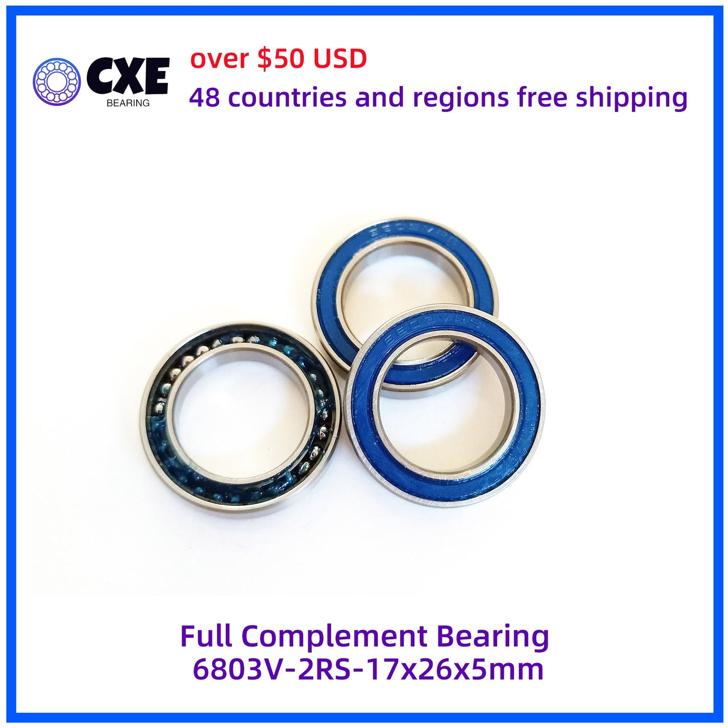 Rolamento de Complemento Completo 6803V-2RS-17x26x5mm