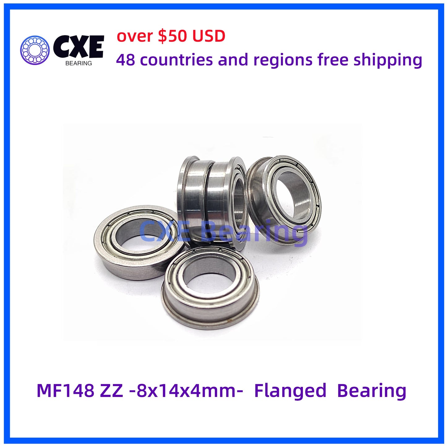 MF148 ZZ -8x14x4mm- Rolamento Flangeado