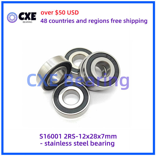 S16001 2RS  12mm*28mm*7mm Vòng đệm thép không gỉ