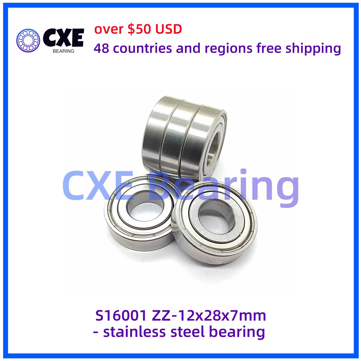 S16001 ZZ 12mm*28mm*7mm Vòng bi thép không gỉ