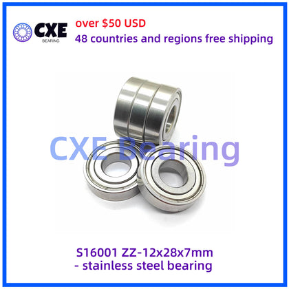 S16001 ZZ  12mm*28mm*7mm Stainless Steel Bearings