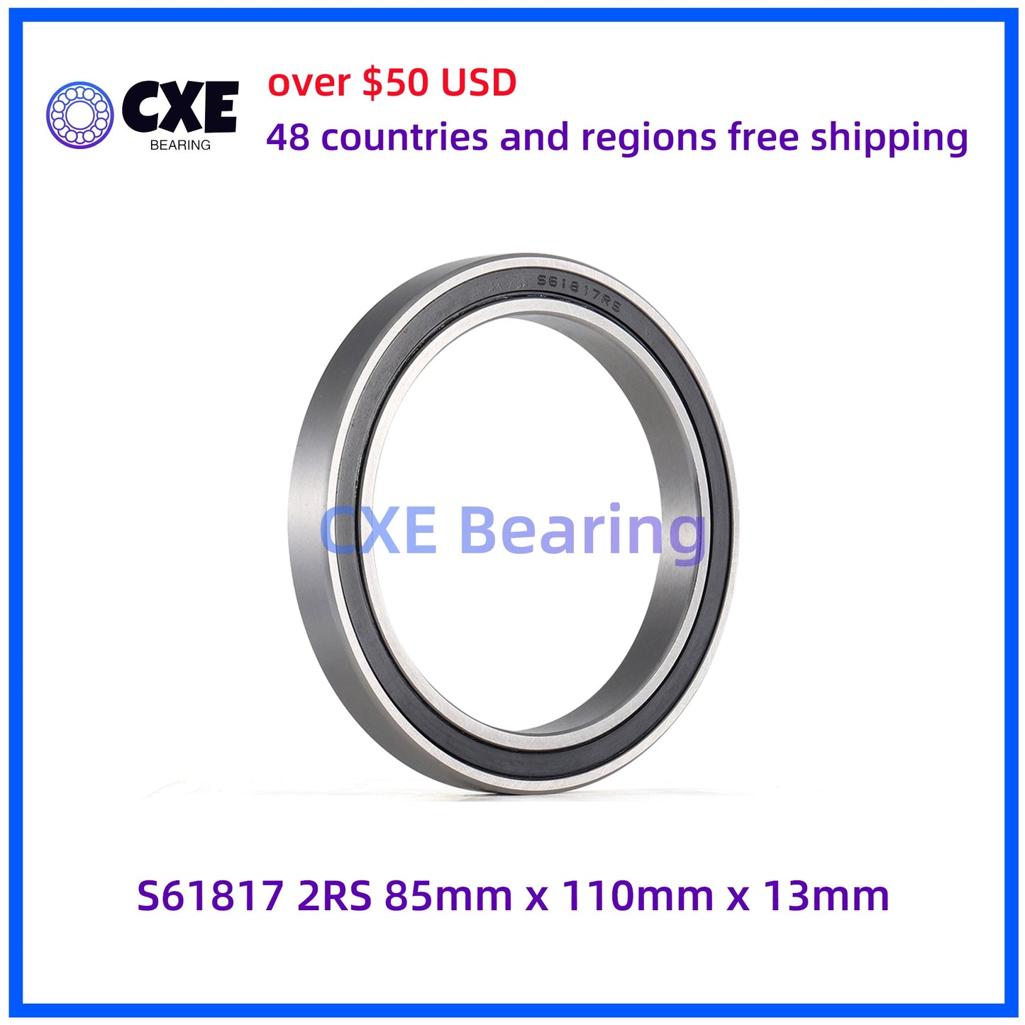 S61817-2RS 85mm*110mm*13mm Vòng bi thép không gỉ