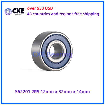 S62201 2RS  12mm*32mm*14mm Stainless Steel Bearings