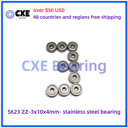  S623 ZZ-3x10x4mm - Rolamentos de Aço Inoxidável