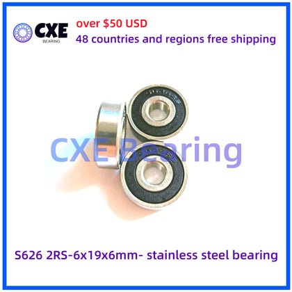 S626 2RS-6x19x6mm- rolamento de aço inoxidável
