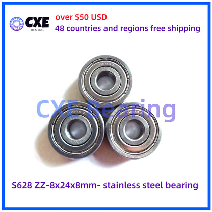 S628 ZZ-8x24x8mm Rolamento de aço inoxidável 