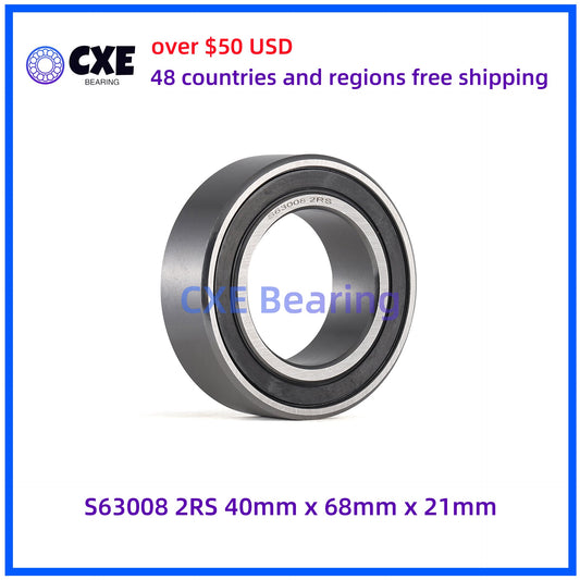 Vòng bi thép không gỉ S63008 2RS 40mm*68mm*21mm