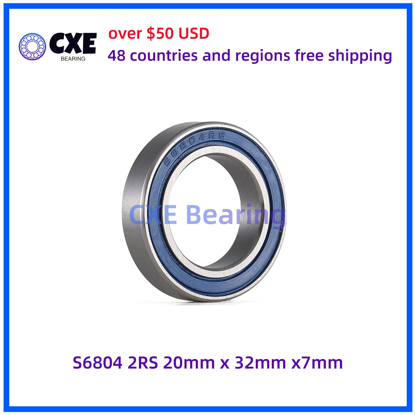 S6804 2RS  20mm*32mm*7mm Vòng bi thép không gỉ