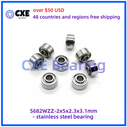 S682WZZ-2x5x2.3x3.1mm- rolamento de aço inoxidável