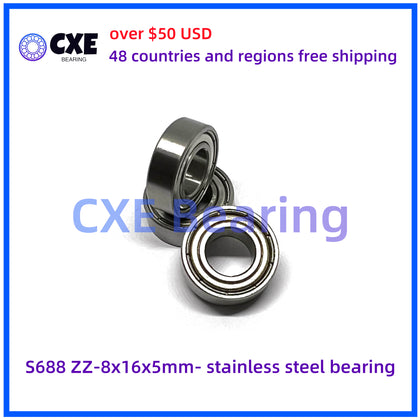 Rolamento S688 ZZ-8x16x5mm - aço inoxidável