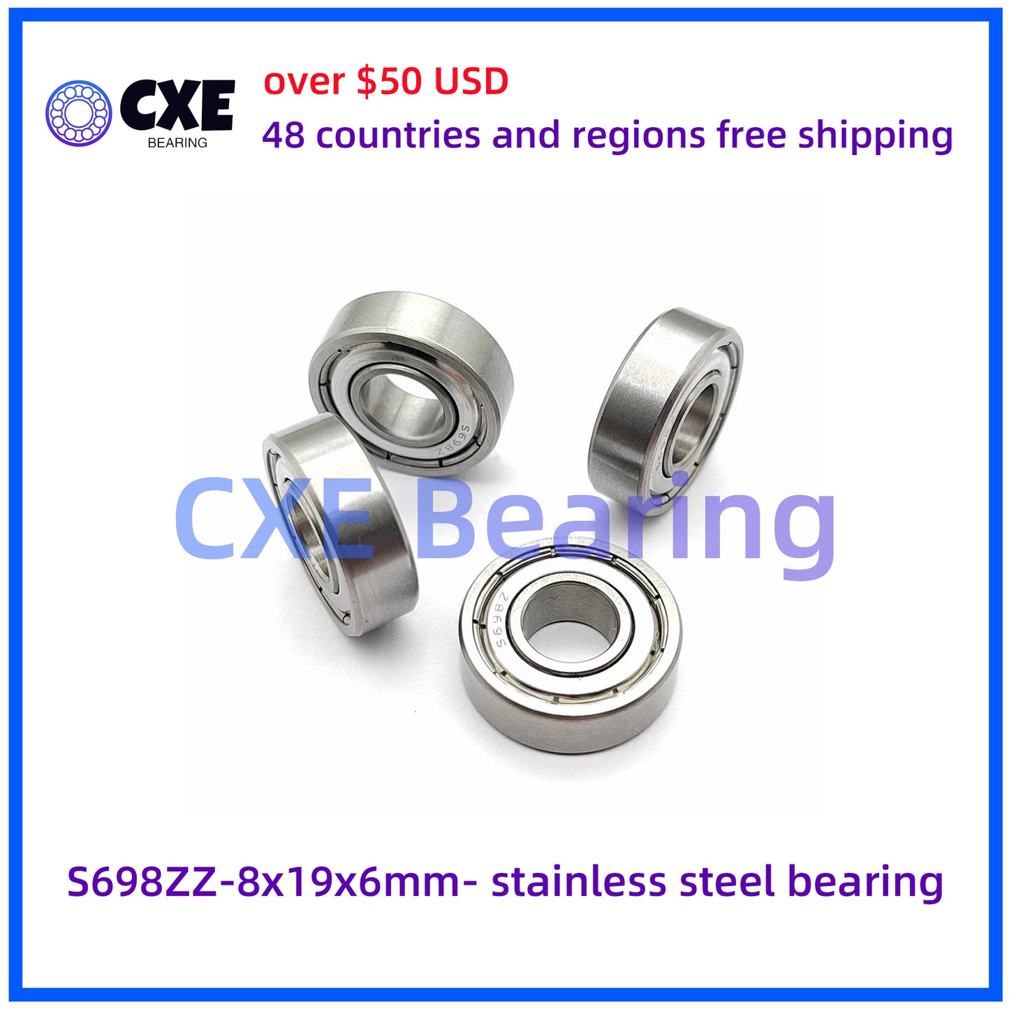 S698ZZ-8x19x6mm Vòng bi thép không gỉ