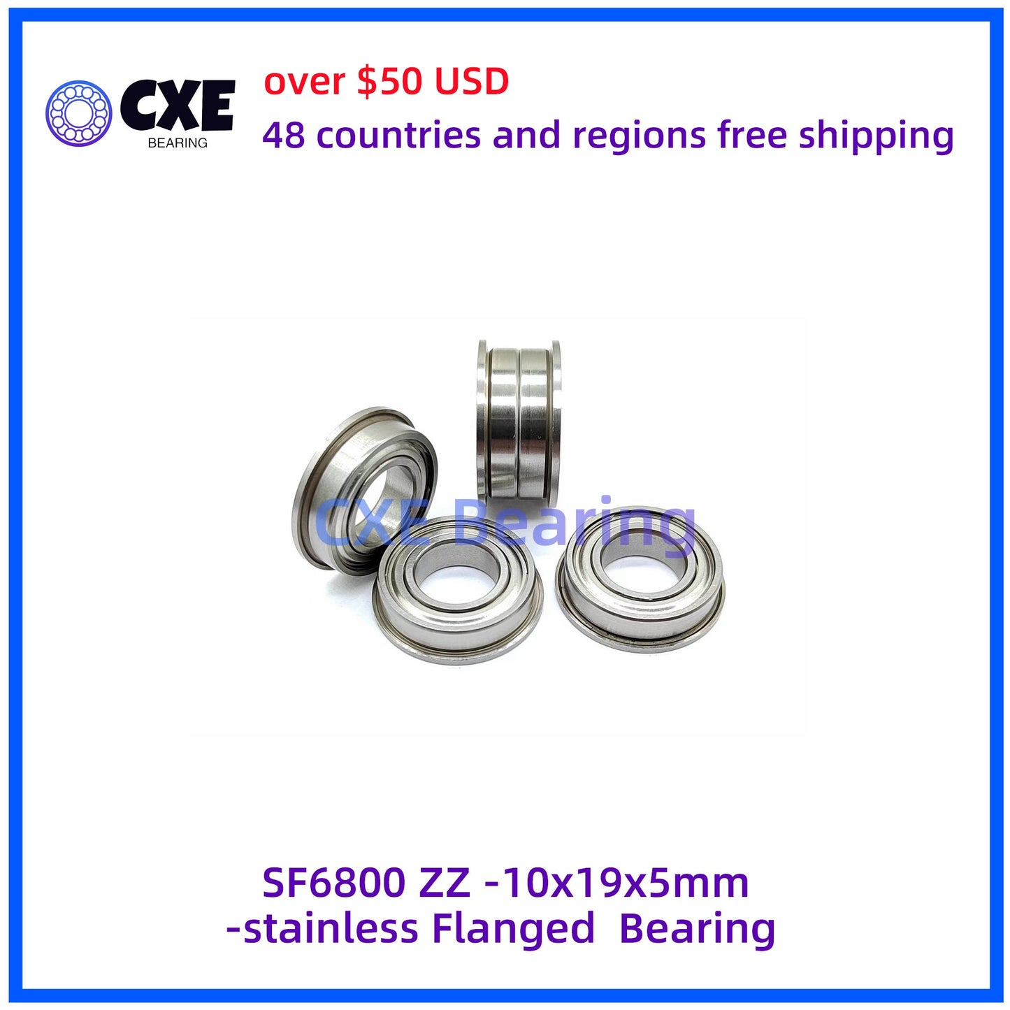 SF6660 ZZ -10x19x5mm-vòng bi bằng thép không gỉ có đế lắp