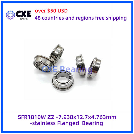 SFR1810W ZZ -7.938x12.7x4.763mm-stainless Flanged  Bearing